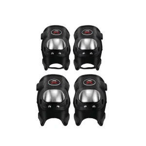 New Stainless Steel Motorcycle Protective Gear Elbow Knee Pads Wrist Safety Guard Winter Outdoor Activities Helmet Protector