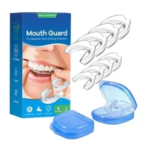 Night Guard Teeth Bruxism Grinding Teeth Whitening EVA Plastic Clear Mouth Guards Trays 8 Pieces Anti Snore BPA Free Food Grade