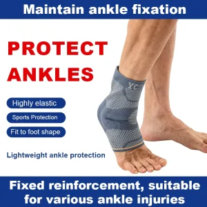 Nylon Ankle Sleeve Support Brace with Adjustable Strap for Sports Protection Unisex