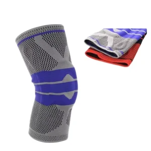 Nylon Compression Basketball Knee Brace Anti Collision Support Knee Sleeve with Silicone Pad
