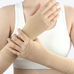 Nylon Gloves Wrist Guard Soft Anti Wear Palm Guard Built in Pad for Running Sports Fitness
