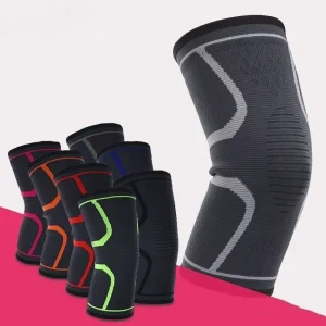 Nylon Knee Brace Sports Leg Sleeve Compression Knee Pads With Anti Slip Strip