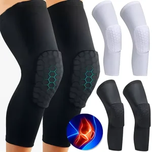 Nylon Knee Joint Compression Protective Pads Sleeve Anti Collision Honeycomb Design for Basketball Soccer Players