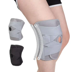 Nylon Knee Joint Protector Sports Pain Relief Stability Double Compression Knee Brace Knee Sleeves