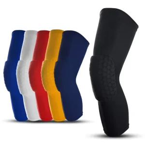 Nylon Knee Pads for Basketball Sports Compression Sleeves with Anti Collision Guard Leg Covers and Protector