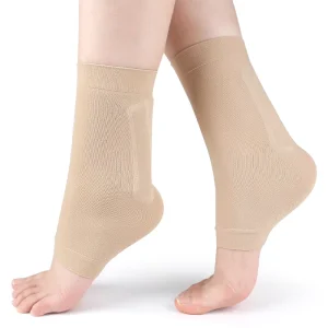 Nylon SEBS Elastic Bandage Foot Sleeve H Shaped Heel Support Ankle Brace Socks Men Women Running Sports Gel Padded Protector