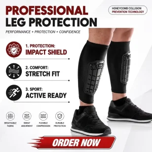 Nylon Soft Armor Professional Protection Anti Collision Football Shin Guards Breathable Calf Sleeves Outdoor Sports Universal