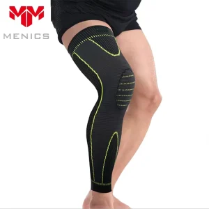 Nylon Warm Extended Knitted Knee Pads For Sports Cycling Running Fitness Protection With Flexible Bracket Straps