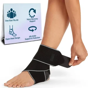 OEM Ankle Sleeve Adjustable Compression Wrap Orthopedic Brace for Plantar Fasciitis Tendinitis Sprain Swelling