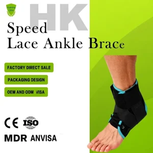 OEM Custom Logo Speed Lace Ankle Brace CE Medical Grade for Sprain Sports Injury Post Surgery Stabilizer