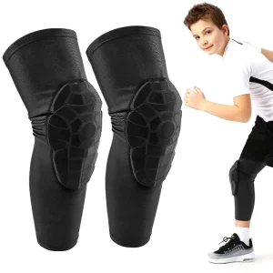 OEM Kids’ Cycling Protective Gear Basketball Children Hexagonal Pads Knee Guards Honeycomb Knee Pads for Kids Youth Basketball
