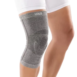 OEM Lightweight Men Women Silicone Bamboo Compression Knee Sleeves Germanium Knee Brace for Joint Stability Pain Relief