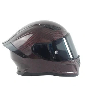 OEM New Heyue Carbon Fiber Full Face Motorcycle Motocross Helmet DOT Approved Dual Visor Anti Fog Quick Release Buckle All