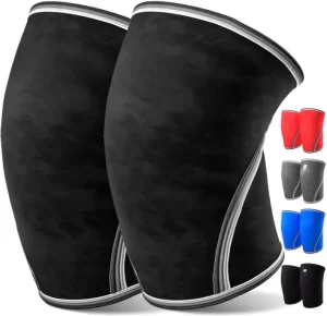 OEM Non skid Knee Sleeve Compression Sport Strong Weightlifting Powerlifting 7mm Custom Nylon Spandex Adjustable Elasticity