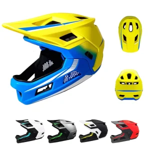 OEM/ODM Kids Full Face Bike Helmet Customized Logo CE Cycling Children Helmet Full Face Detachable Chin Guard