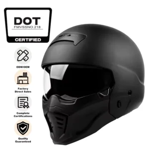 OEM ODM Retro Scorpion Motorcycle Helmet Detachable Chin Guard Ventilated Design Comfortable 3 in 1 Helmet For Motorbike Riding