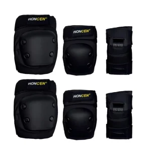OEM Roller Skate Protective Gear 6 Piece Set Breathable Shock Absorbing Adjustable Wrist Guard Elbow Knee Pads Kids Adult