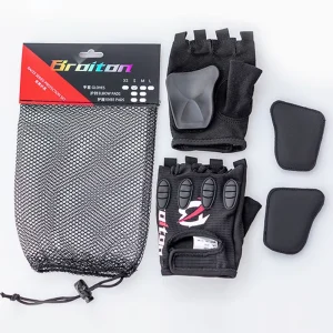 OEM Roller Skating Gloves Inline Breathable Fingerless Speed Kids Skate Gloves Aggressive Protective Wrist Support Gloves