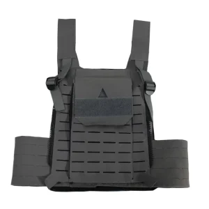 OEM Security Training Vest Nylon Adjustable Quick Release Lightweight Gray Tactical Chest Protector with Hollow Detachable