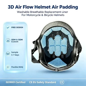 OEM Universal Summer Sweat Wicking Helmet Liner Breathable Quick Dry Cycling Pad CE Certified Modular Foam Padding Bulk