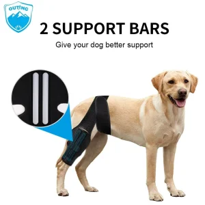 OUTING Knee Brace for Dogs Flexible Neoprene Dog Knee Brace with Custom Logo Protective Joint Protector for Dogs Pain Relief OEM