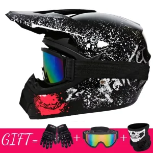 Off road Racing Modular Motor Helmets Dual Visor Flip up Full Face Motocross Motorcycle Helmets