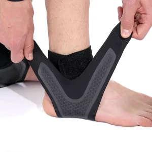 One Piece Nylon Ankle Brace Professional Medical Ankle Support with Adjustable Strap for Sprain Injury Recovery Sports