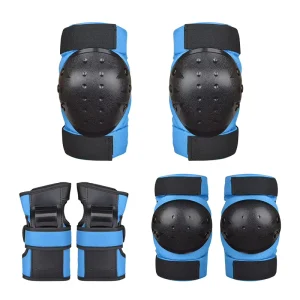 One Set Complete 6pcs Roller Skating Sports Protective Gear with Helmet Includes Elbow & Knee Pads