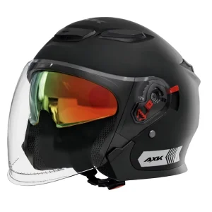 Open Face Motorcycle Helmet ABS with Dual Visors Inner Lens Adjustment High Safety