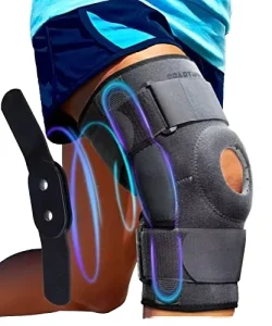 Open Patella Design Hinged Knee Brace Dual Metal Side Stabilizers Soft Compression Tendon Pain Relief Also Use Elbow