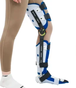 Orthopaedic Fixation Knee Ankle Foot Protector Thigh Calf Free Walking Hinged Leg Brace KAFO-F Hospital Rehab Use Model Sizes