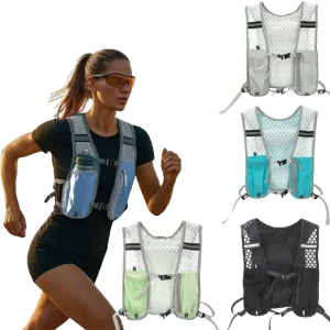 Outdoor Mountaineering Hiking Vest Bag Breathable Waterproof Polyester Ultra-Light Phone Holder All Seasons Sports Storage