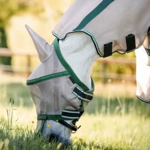 Outdoor Riding UV Protection Horse Ear Bonnet Anti mosquito Full Face Cover With Nose and Ear Guard for Equestrian Products