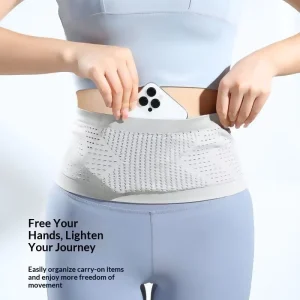 Outdoor Soft Daily Yoga Adjustable Lumbar Back Brace Support Belt with Bag