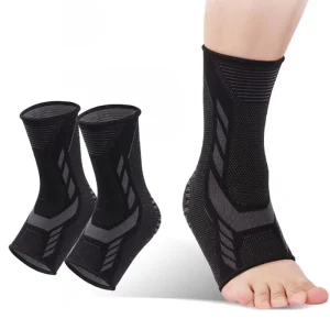Outdoor Sports High Elastic Ankle Protection Nylon Knitted Compression Ankle Brace for Running Basketball