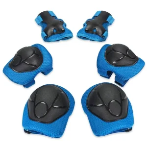 Outdoor Sports Kids 6 Pcs Wrist Knee Elbow Safety Protective Pads Sets for Skating Cycling Scooter
