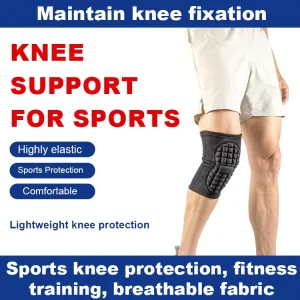 Outdoor Sports Knee Pads Patella Support Gym Protector Polyester EVA Anti Slip Shock Absorbing Breathable for