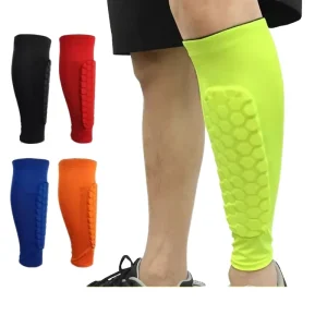 Outdoor Sports Protective Gear Elastic Nylon Honeycomb Anti Collision Calf Knee Pads Warm Leg Guards Shin Pads for Football