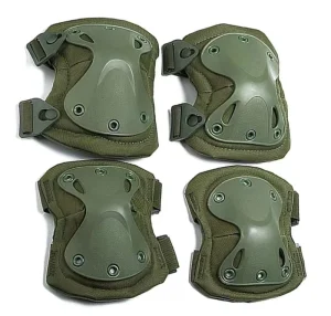 Outdoor Training Equipment Nylon Tactical Cycling Protective Gear Set with Padded Strap Knee Pad and Elbow Pad