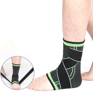 Outdoor Unisex Sports 4-Way Stretch Ankle Brace Compression Wrap Support Protection Adjustable Strap Foot Stability