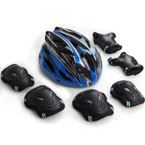 Ox Horn Helmet Knee Protective Gear Set Roller Skates Skating Pad Elbow & Knee Pads for Adults Kids