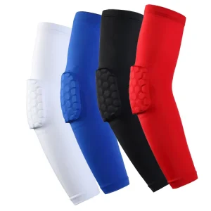 PRO Protective Gear Basketball Honeycomb Anti collision Flexible Thin Spandex Nylon Elbow Pads Professional Protection Long Arms