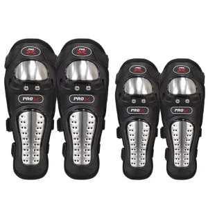 PRO X Motorcycle Protective Gear Set Thick Knee Elbow Pads Four Piece Comprehensive Protection Unisex Anti Fall Buckle Closure