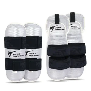 PU Leather & PVC Arm Guard & Shin Guard Headgear Taekwondo Tkd Unisex Boxing Set HUAWU TKD004