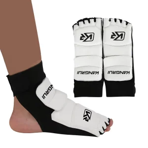 PU Leather Taekwondo Half-Finger Boxing Gloves for Adults and Children Breathable Protective Sports Gear with Hand Foot Guards