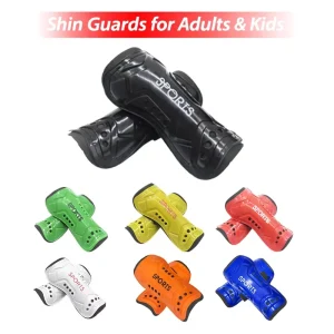PU Shin Guards Adjustable Straps Comprehensive Protection Soccer Football Youth Adult Sizes Custom Logo All Seasons Made