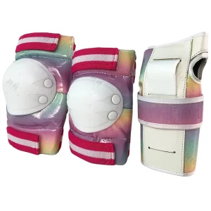 Package Meet Protective Gear 6 Piece Set Of Ski Skating Roller Skateboard Sports Balance Skater Riding Knee Pads