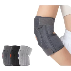Perforated Design Baseball Elbow Sleeve Guard Breathable Binding Fixed Tennis Elbow Brace with Spring