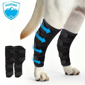 Pet Dog Cat Elbow Protector Neoprene Adjustable Hook & Loop Closure Injury Prevention Licking Joint Recovery Non Slip Protection