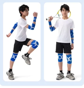 Pickleball Basketball Soft Breathable Knee Protector Sports Protective Gear Kids Youth Sweat Wrist Band Knee Elbow Sleeve Set